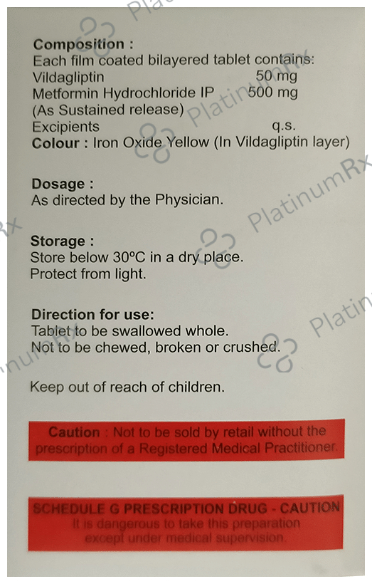 Vilatin M SR 50/500 Tablet