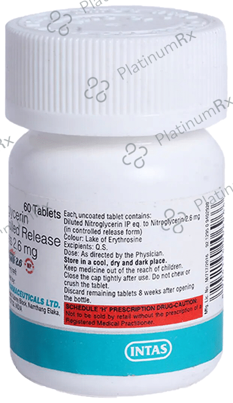 Monit GTN 2.6mg Tablet CR 60s
