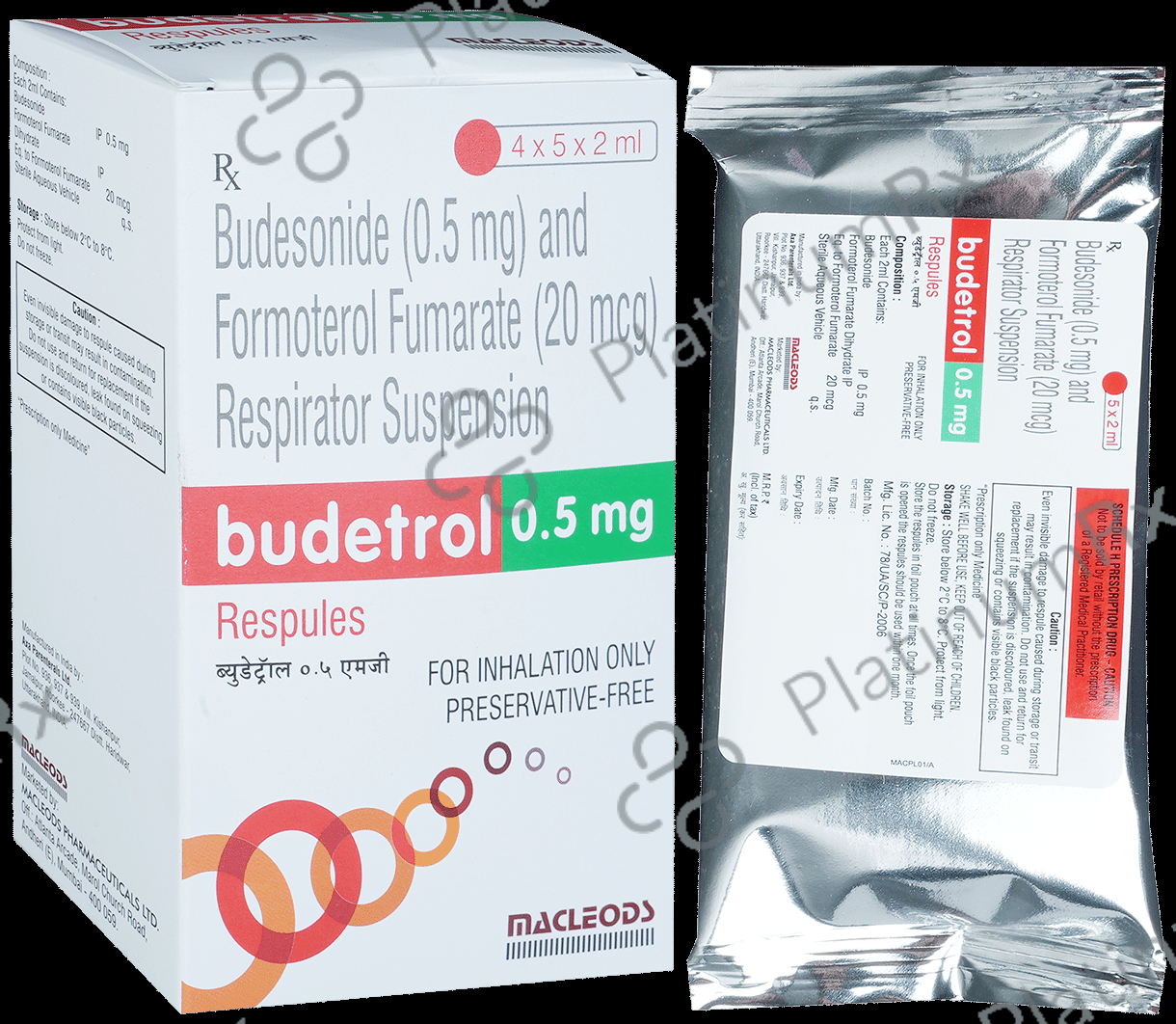 Budetrol 0.5mg/20mcg Respule 5s