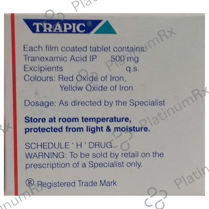 Trapic 500mg Tablet 10s