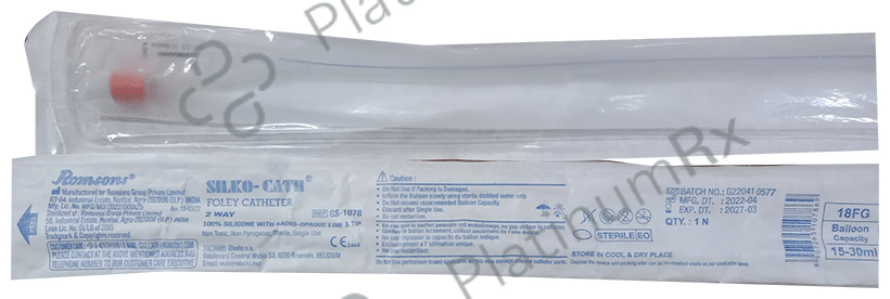 Romsons Silko-Cath Foley Balloon Catheter 2 Way GS-1078 FG 18