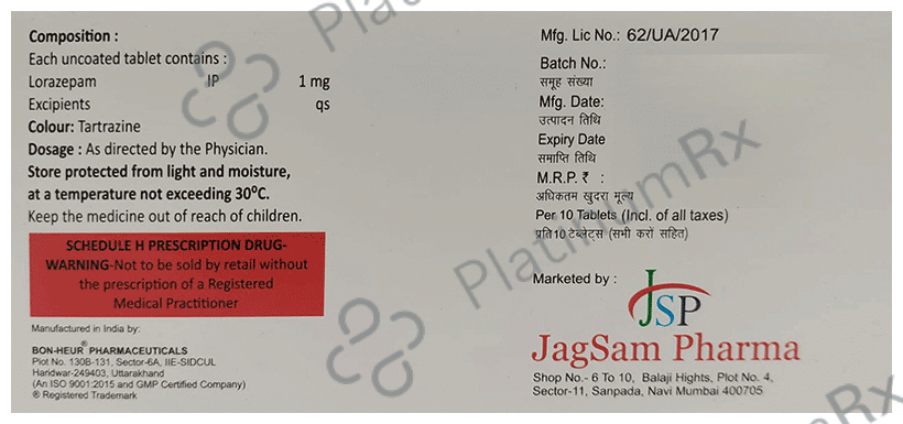 Jaglor 1mg Tablet