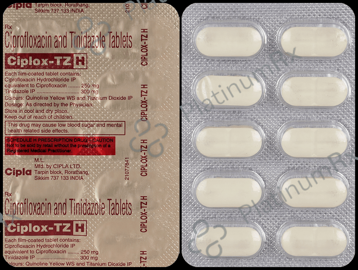 Ciplox TZ H 250/300mg Tablet 10s