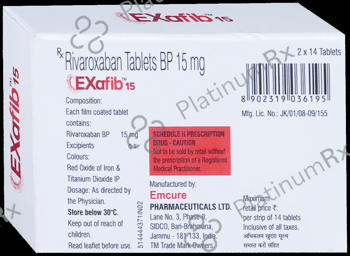 Exafib 15mg Tablet 14s