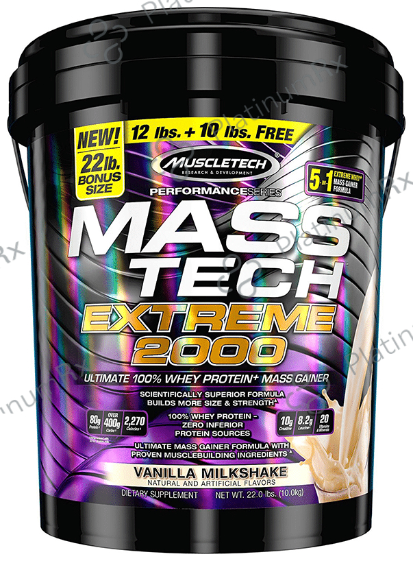 Muscletech Performance Series Mass Tech Extreme 2000 Vanilla Milkshake 22 lb
