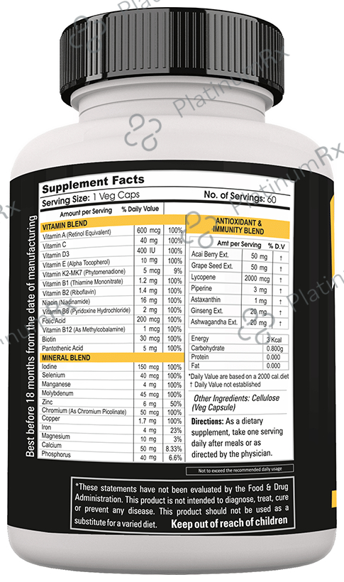Zenith Nutrition Daily Active Multiple One - A - Day Capsule