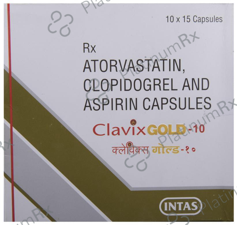 Clavix Gold 10/75/75mg Capsule 15s