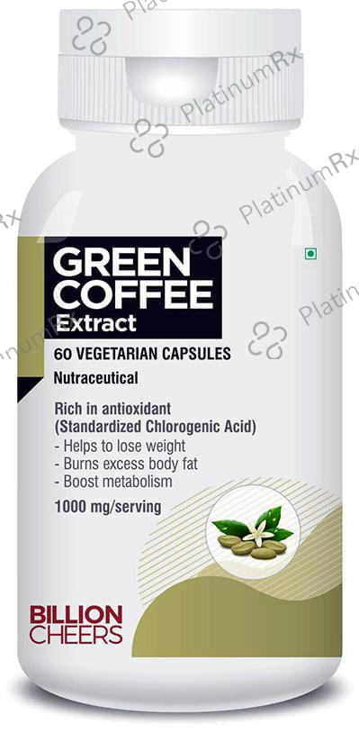 Billion Cheers Green Coffee Extract Vegetarian Capsules