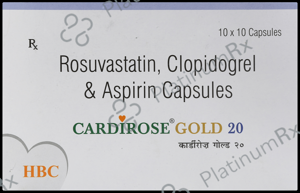 Cardirose Gold 20/75/75mg Capsule 10s