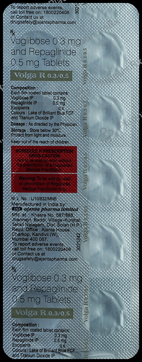 Volga R 0.5mg/0.3mg Tablet 10 Tablet