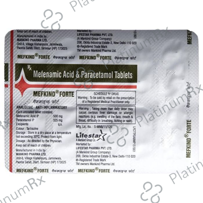 Mefkind Forte 500/325mg Tablet 10s