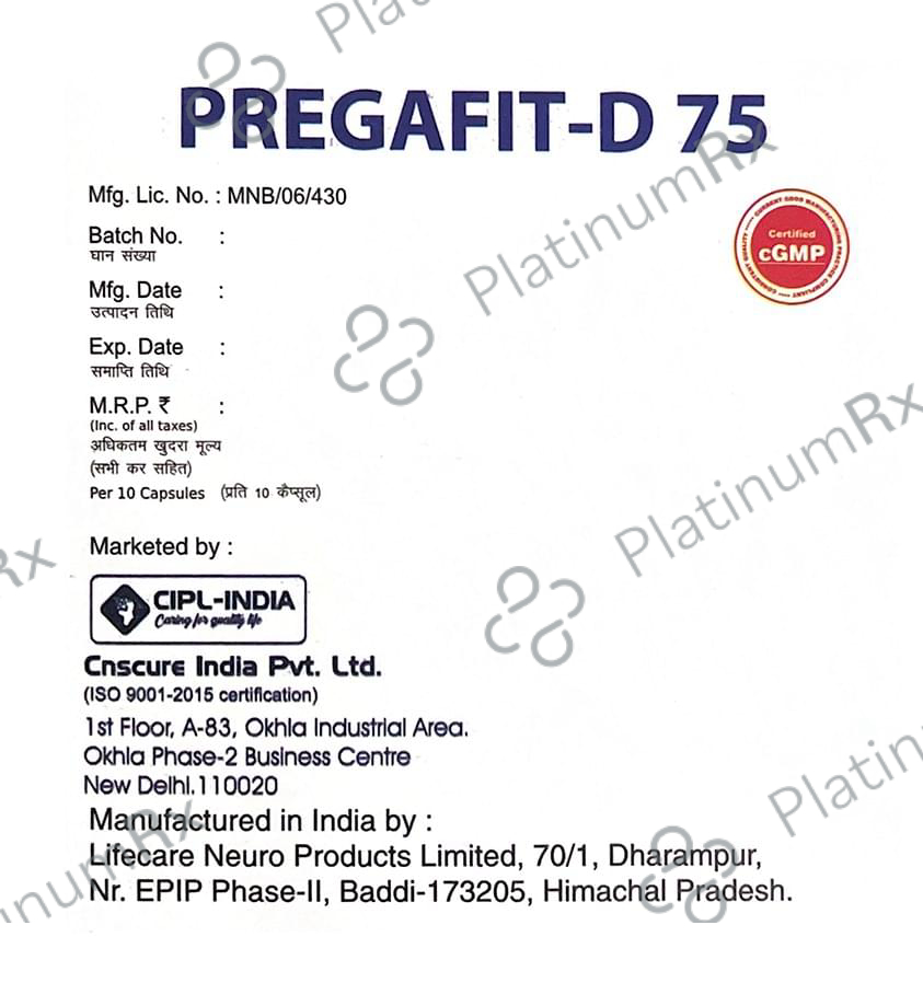 Pregafit-D 75 Capsule
