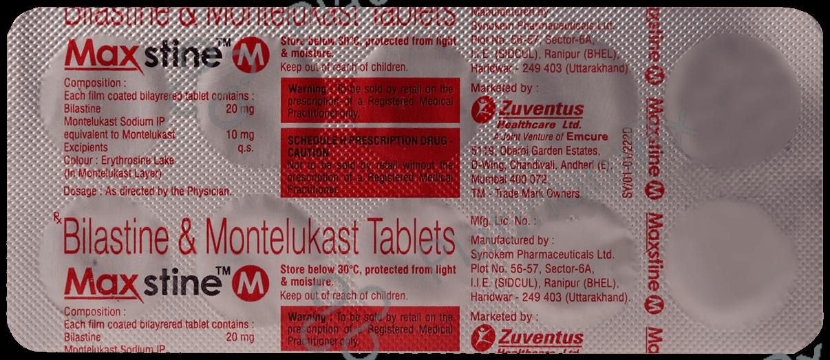 Maxstine M 20/10mg Tablet 10s