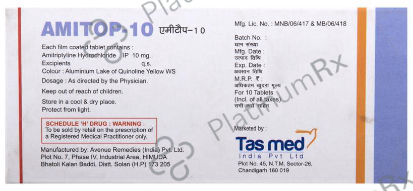 Amitop 10mg Tablet 10s