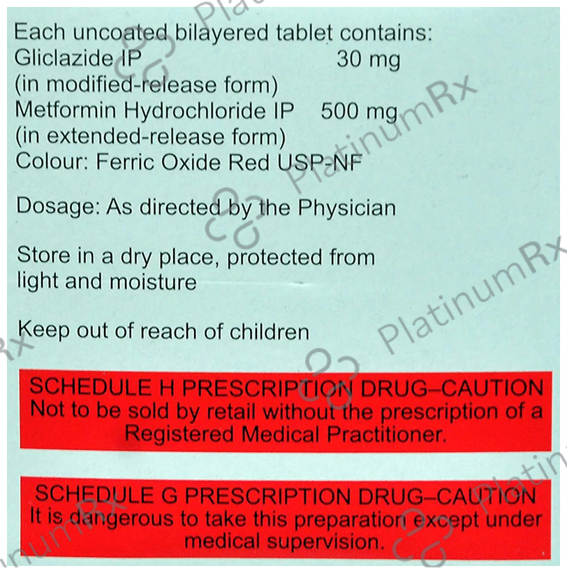 Glycinorm M 30/500mg Tablet ER 10s