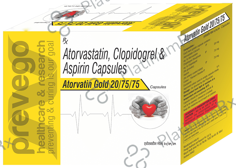 Atorvatin Gold 20/75/75 Capsule