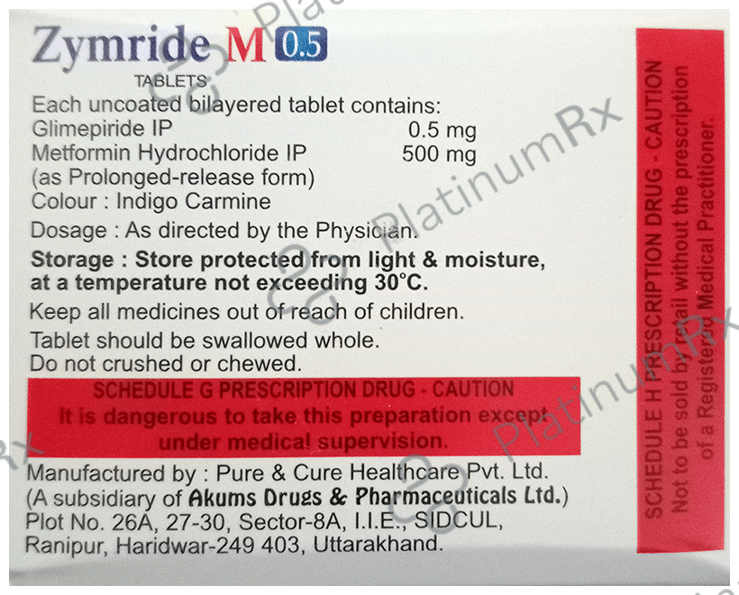 Zymride M 0.5 Tablet PR