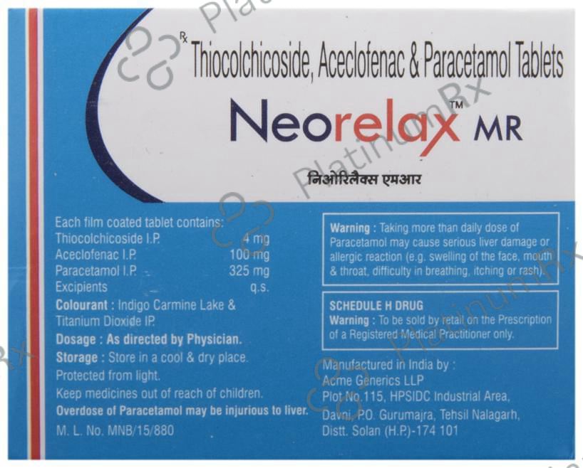 Neorelax MR 100/325/4mg Tablet 10s