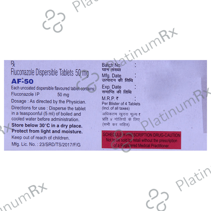 AF 50mg Tablet DT 4s