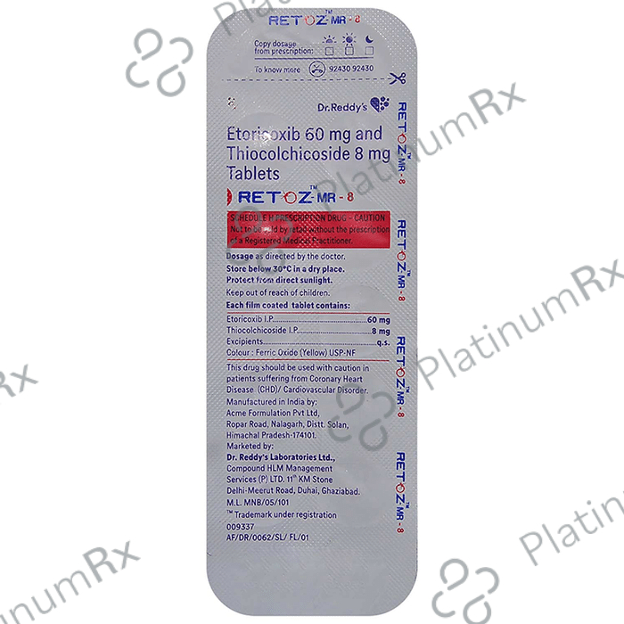 Retoz MR 60/8mg Tablet 10s