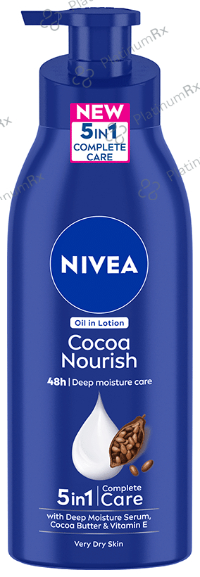 Nivea Cocoa Nourish Oil Lotion - 5 in 1 Complete Care for Deep Moisture Care - For Very Dry Skin 400 ml