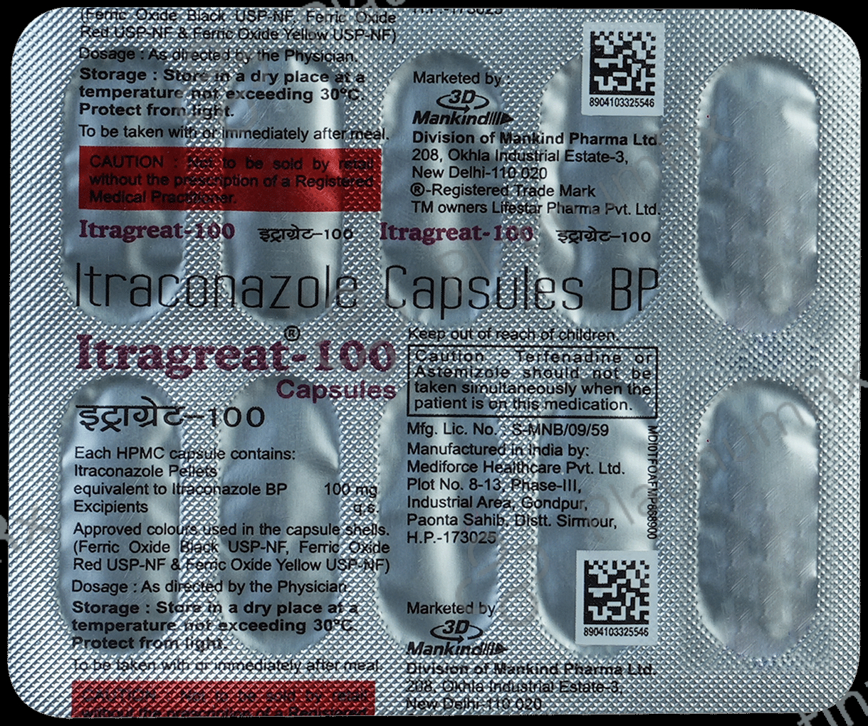 Itragreat 100mg Capsule 10s