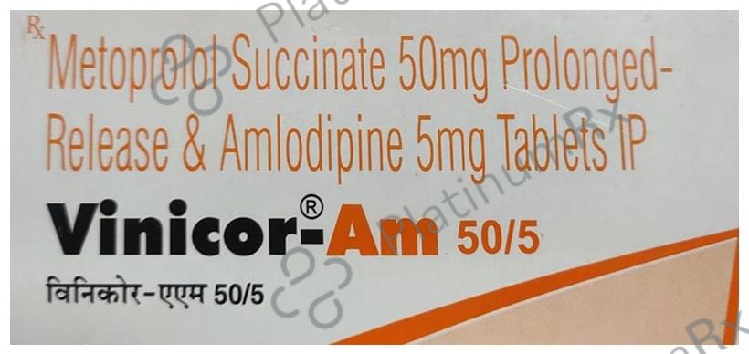 Vinicor AM 50/5 PR 47.5/5mg Tablet 10s