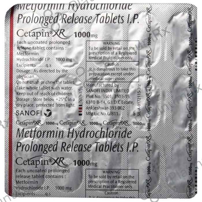 Cetapin XR 1000mg Tablet 15s
