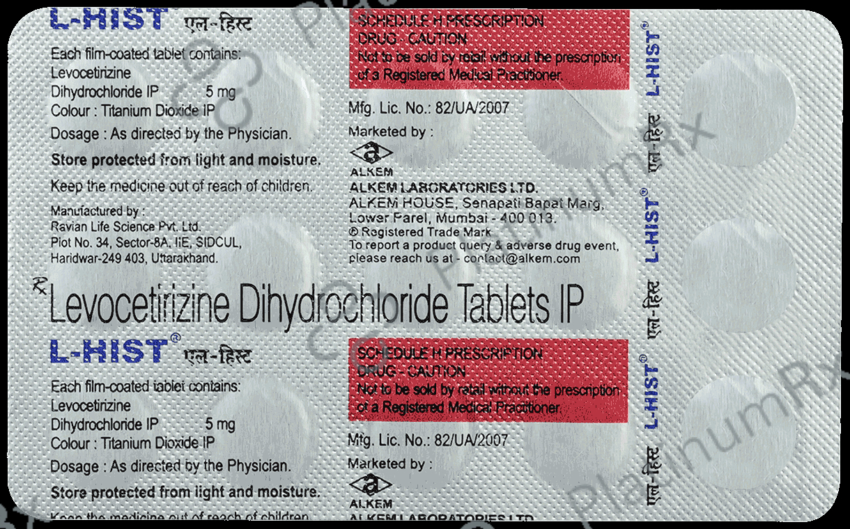 L Hist 5mg Tablet 15s