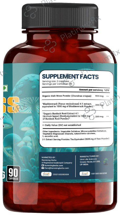 Humming Herbs Sea Moss Complex Capsule (90 Each) 1 Bottle