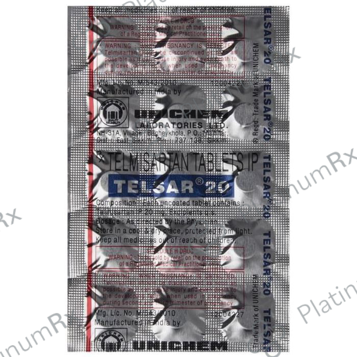 Telsar 20mg Tablet 15s