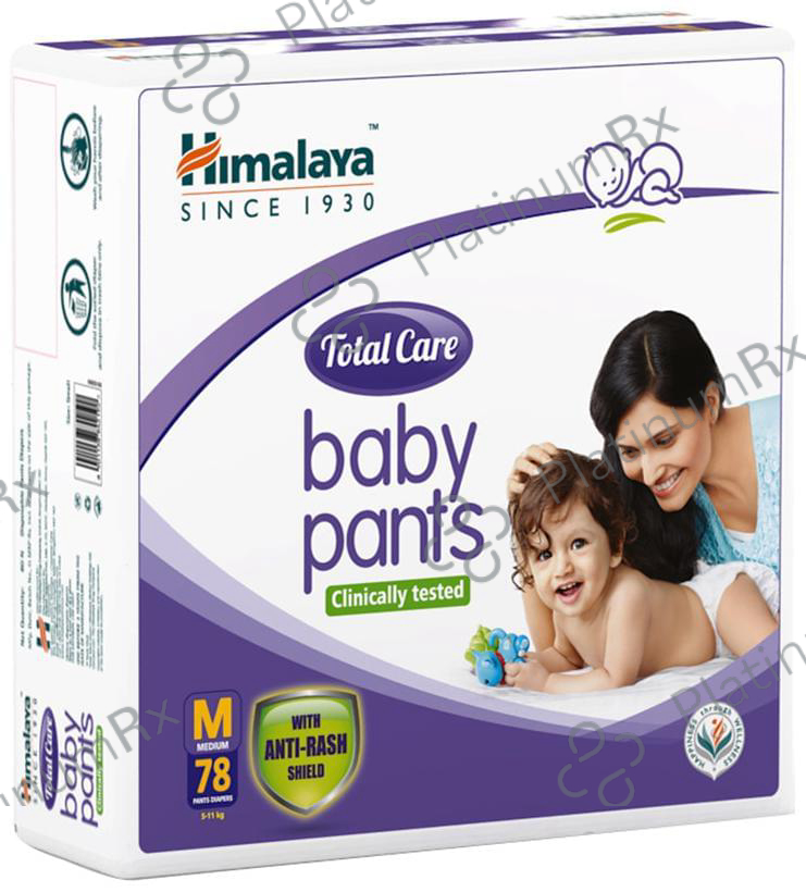 Himalaya Total Care Baby Pants - With Anti-Rash Shield & Wetness Indicator - Size Medium 78 diapers