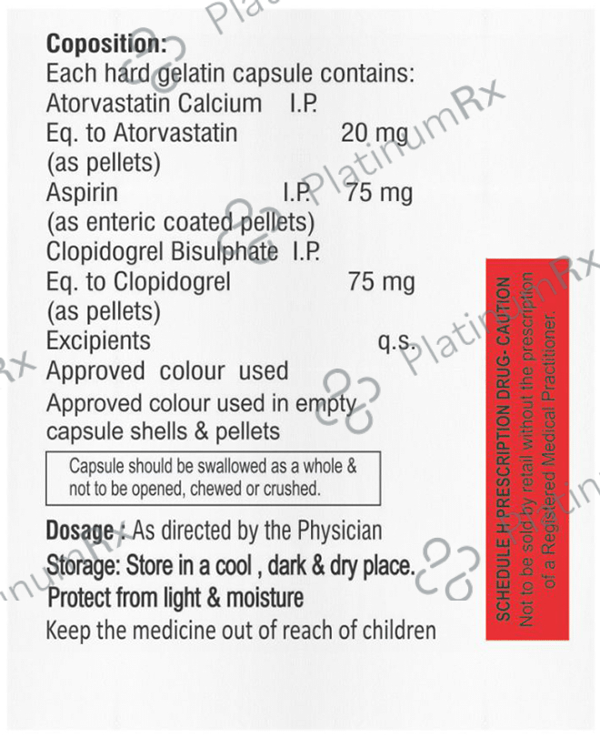 Atorfib Gold 75mg/20mg/75mg Capsule