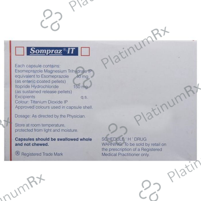 Sompraz IT 40/150mg Capsule SR 10s