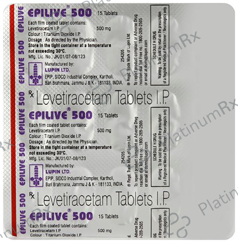 Epilive 500mg Tablet 15s