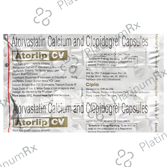 Atorlip CV 75/10mg Capsule 10s
