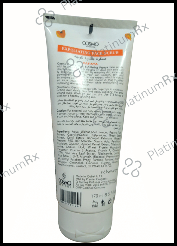 Cosmo Skin Naturals Beauty Treat Exfoliating Face Scrub Papaya