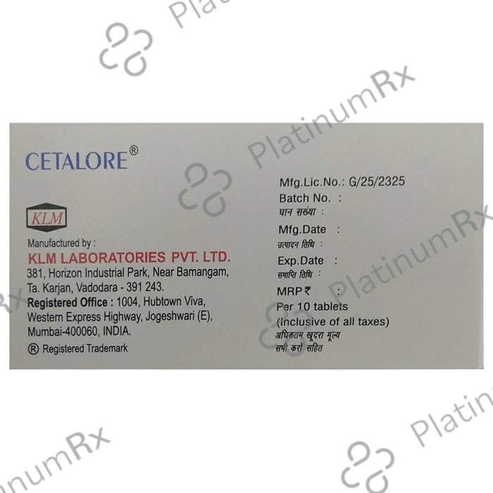 Cetalore 5mg Tablet 10s