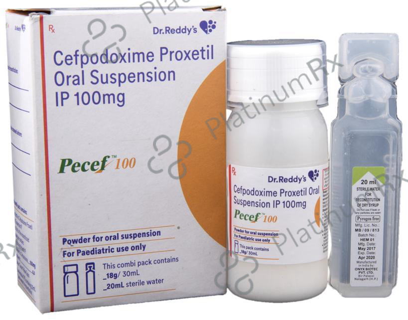Pecef 100mg Powder For Oral Suspension 30ml