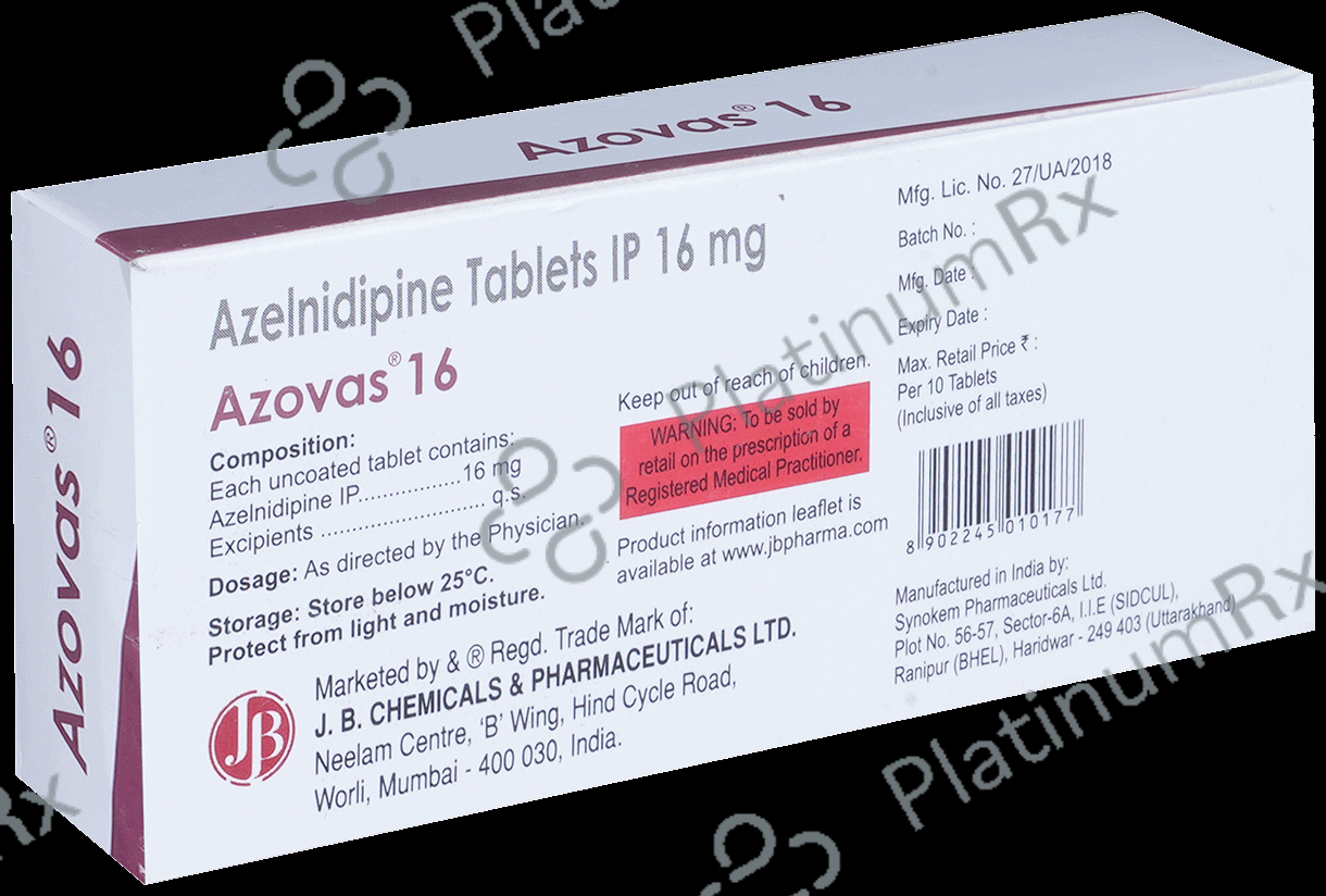 Azovas 16mg Tablet 10s