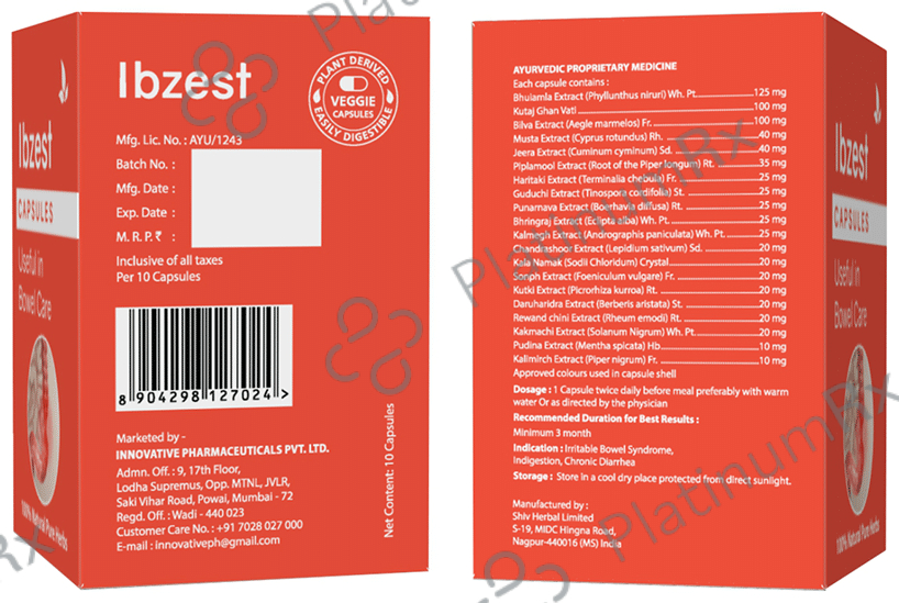 Ibzest Capsule (10 Each) 1 Bottle