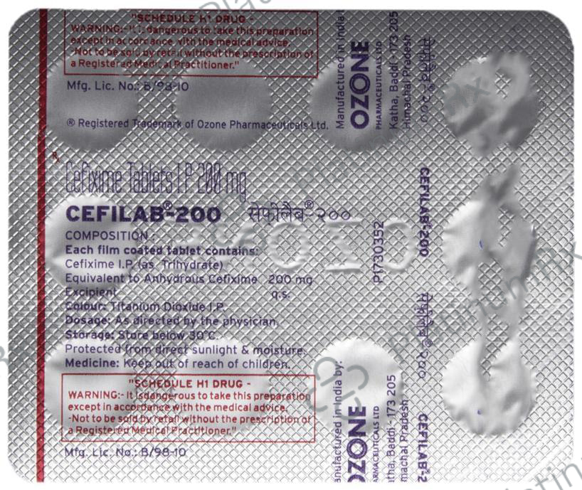 Cefilab 200mg Tablet 10s