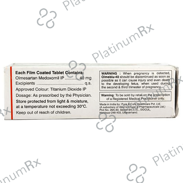 Olmeblu 40mg Tablet 15s