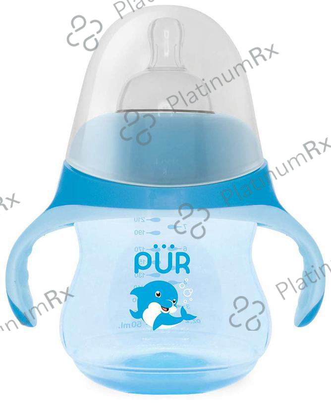 Pur Dolphin Cup with Nipple Blue