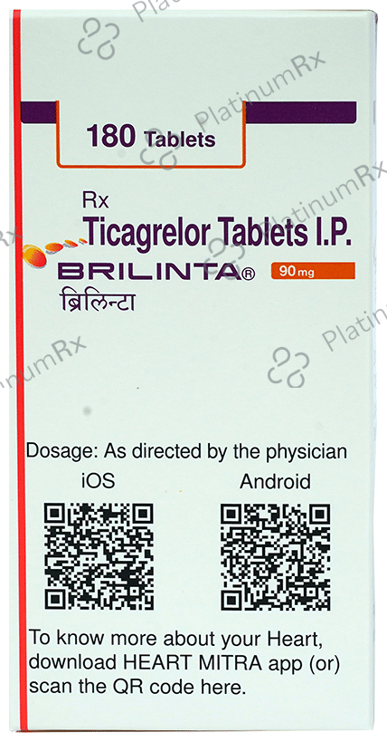 Brilinta 90mg Tablet 180s