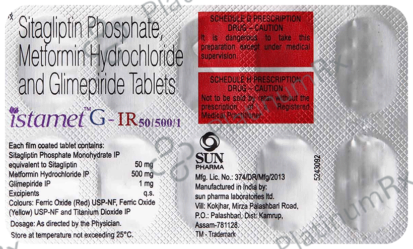 Istamet G 50/1/500mg Tablet IR 10s