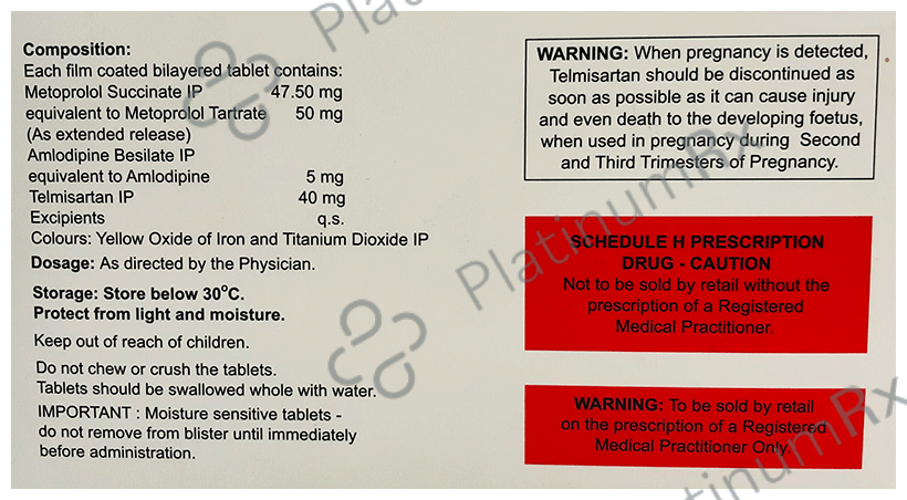 Trianta AMT 5/50/40mg Tablet ER 10s