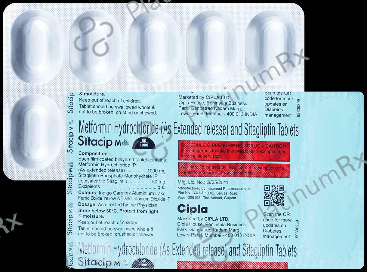 Sitacip M 50/1000mg Tab ER 10s