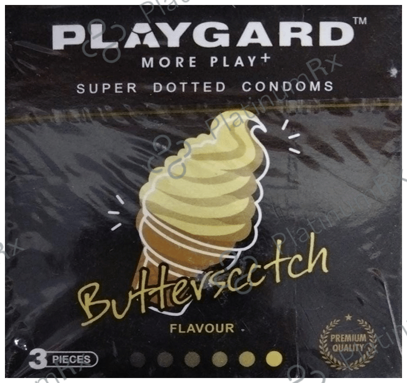 Playgard More Play+ Super Dotted Condom Butterscotch