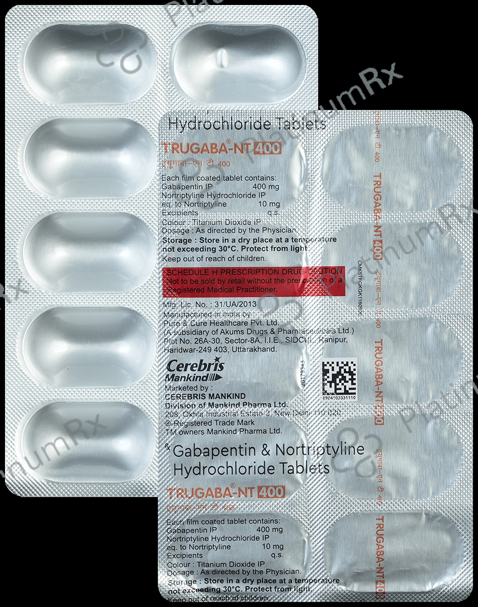Trugaba NT 400/10mg Tablet 10s